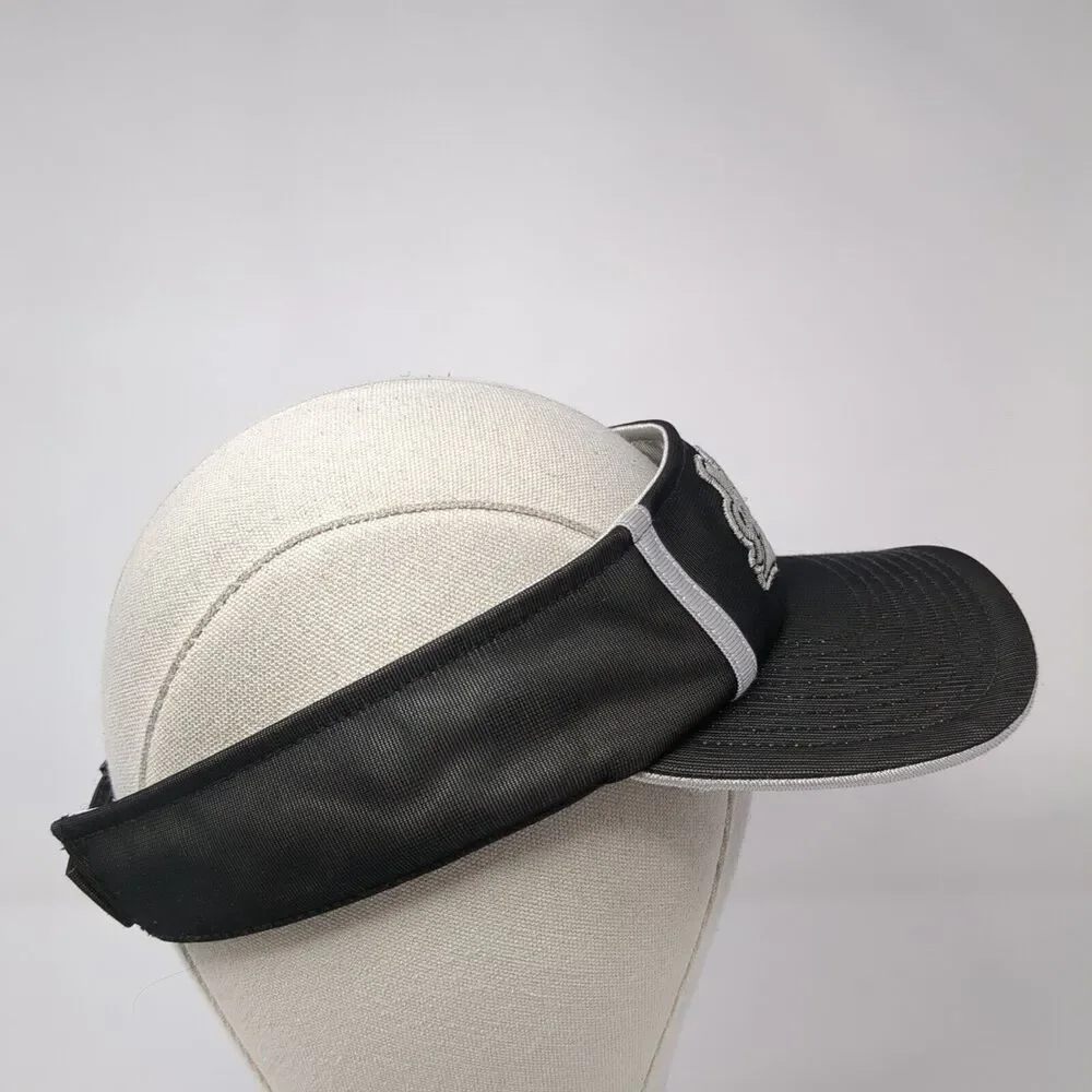 Adidas Strapback Golf Sun Visor Black One Size Adjustable Embroidered Polyester